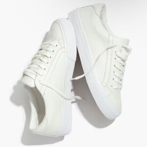 Madewell white leather low top sneakers